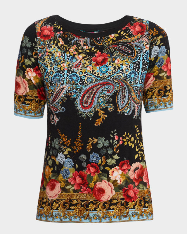 The Janie Floral & Paisley-Print T